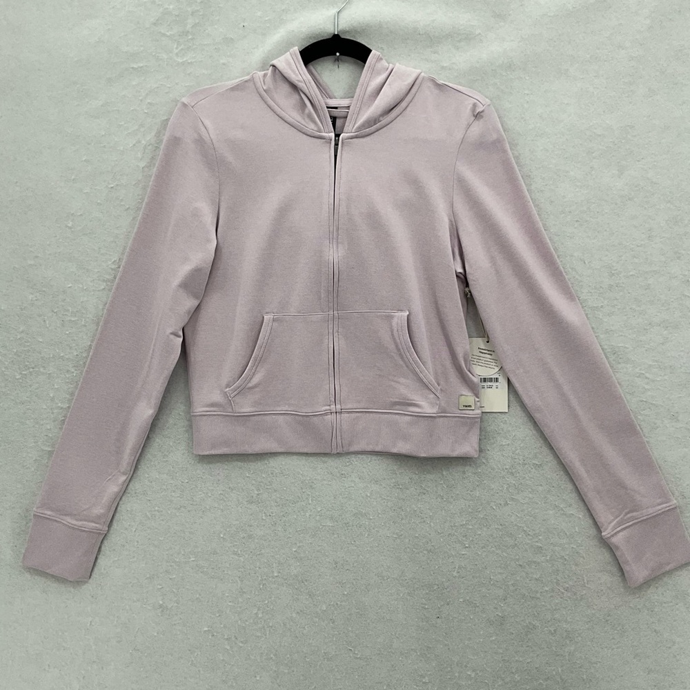 NWT Vuori Halo Mini Full Zip Hoodie Lilac Breeze Heather Medium